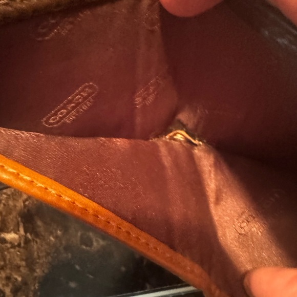 Classic Coach men’s wallet leather with cloth - Picture 2 of 4